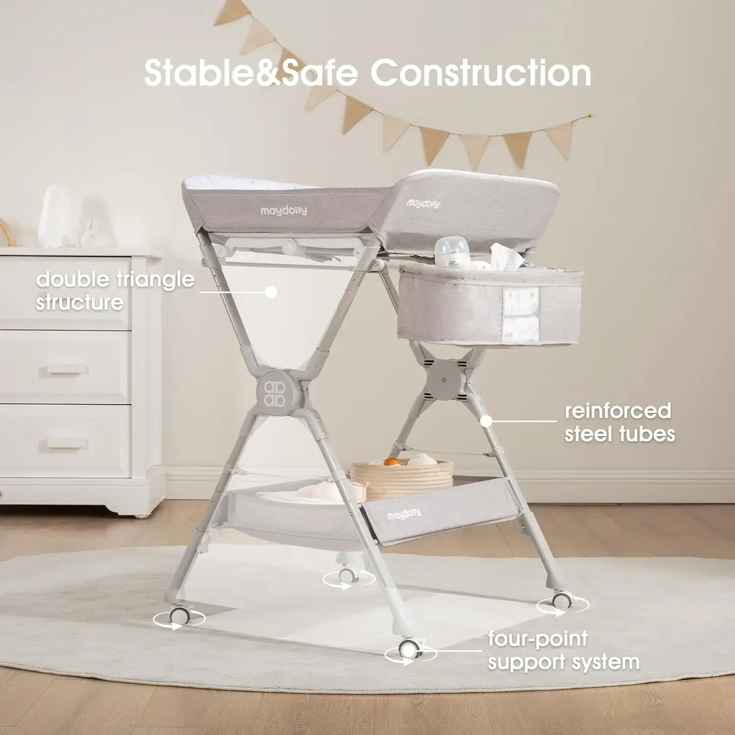 Foldable Portable Diaper Chang - Baby Nursery Table recension och pris