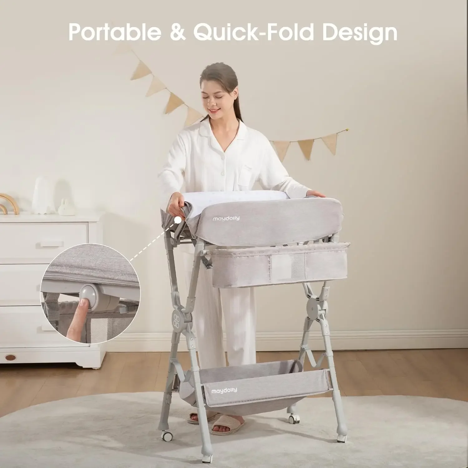 Foldable Portable Diaper Chang - Baby Nursery Table recension och pris