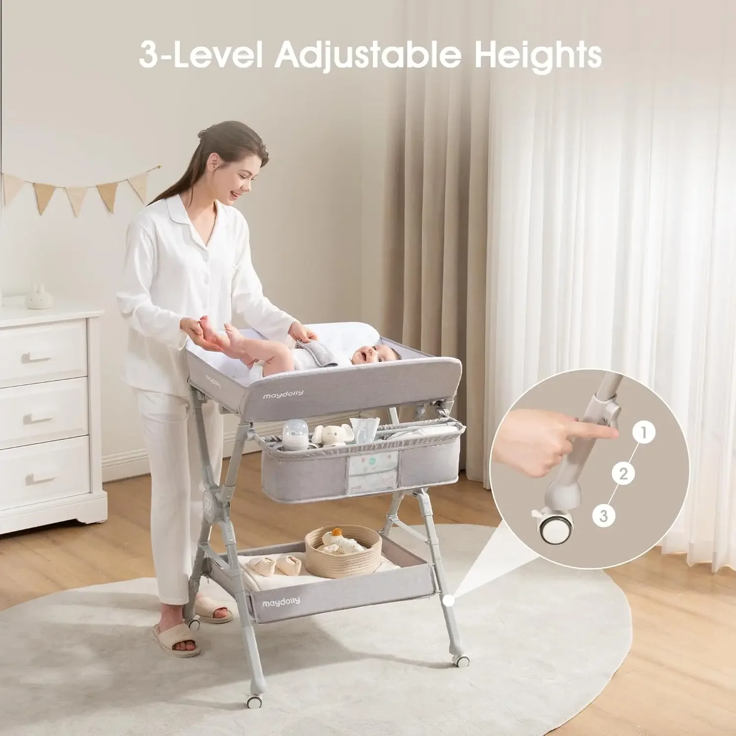 Foldable Portable Diaper Chang - Baby Nursery Table recension och pris