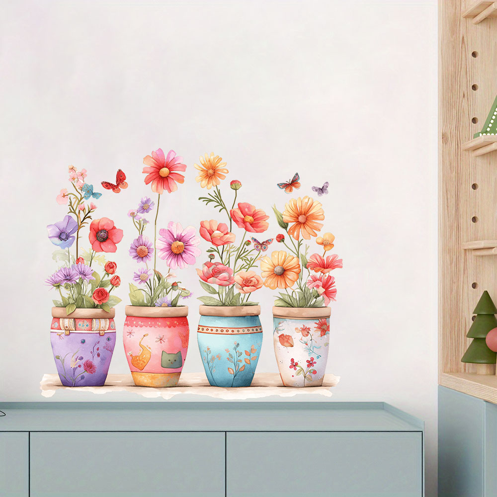 Watercolor  Whimsical Flower P - Baby Nursery Vase recension och pris