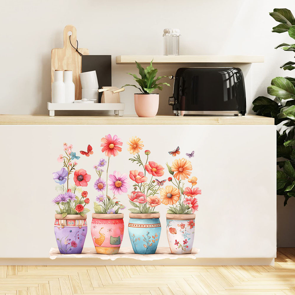 Watercolor  Whimsical Flower P - Baby Nursery Vase recension och pris