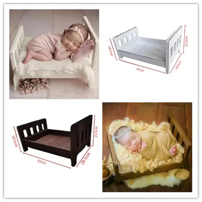 Infant Posing Sofa Retro Wood  - Baby Nursery Bed recension och pris
