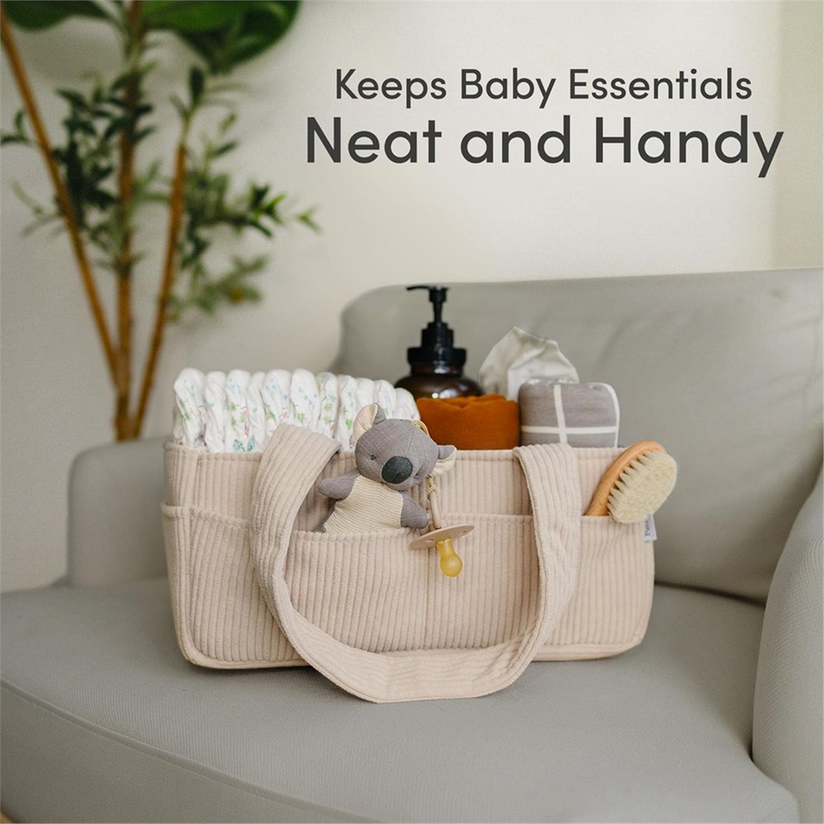 Nices Baby Diaper Caddy Organi - Baby Nursery Table recension och pris
