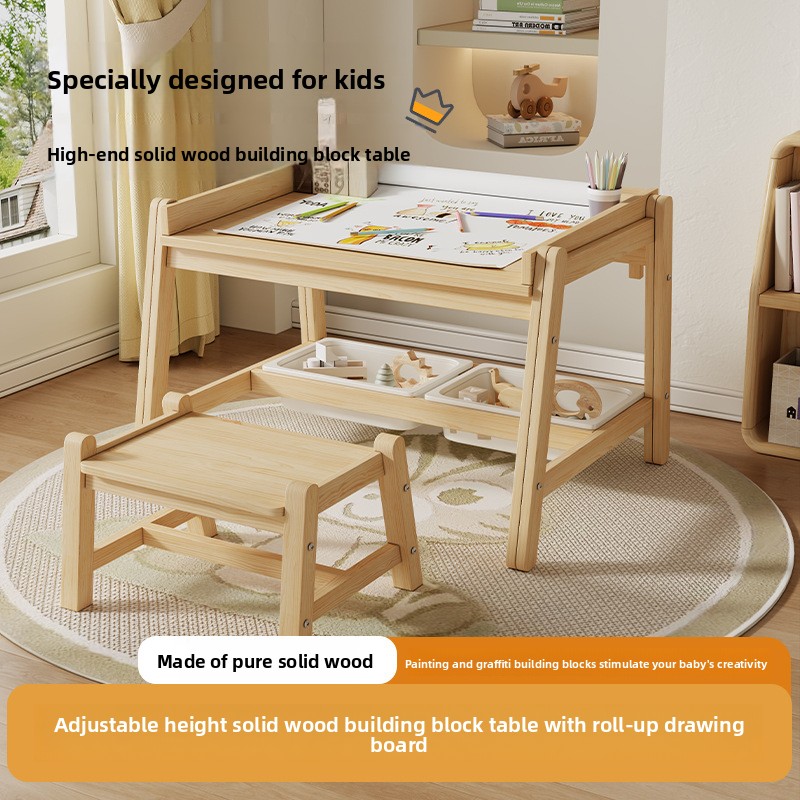 Solid wood tables and chairs,  - Baby Nursery Table recension och pris
