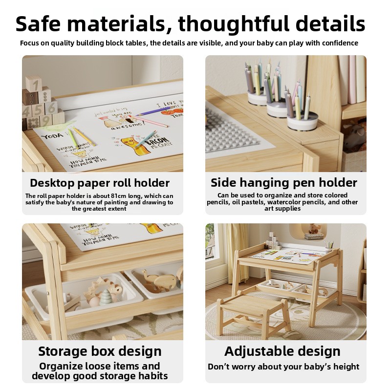 Solid wood tables and chairs,  - Baby Nursery Table recension och pris