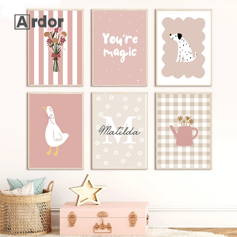 Personalized Name Wildflower N - Baby Nursery Vase recension och pris