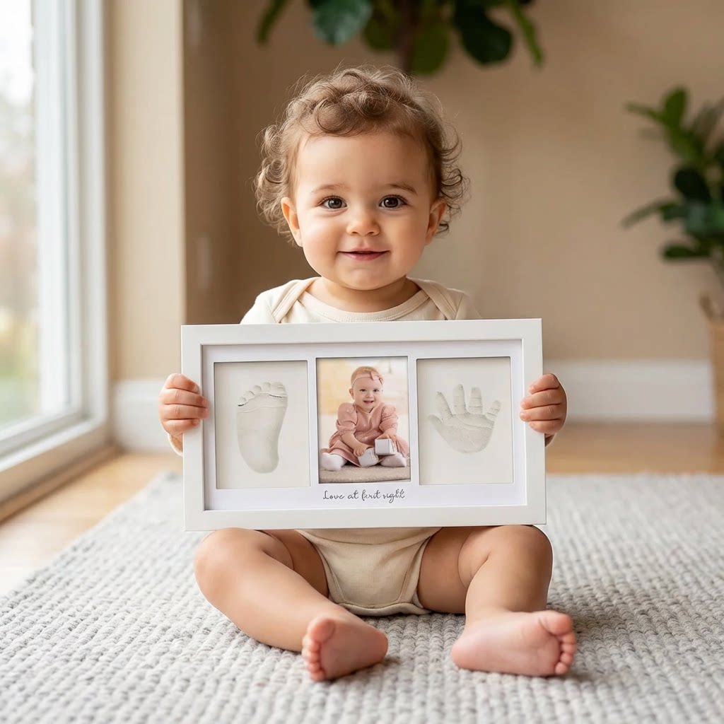 Baby Handprint Footprint Clay  - Baby Nursery Unisex recension och pris