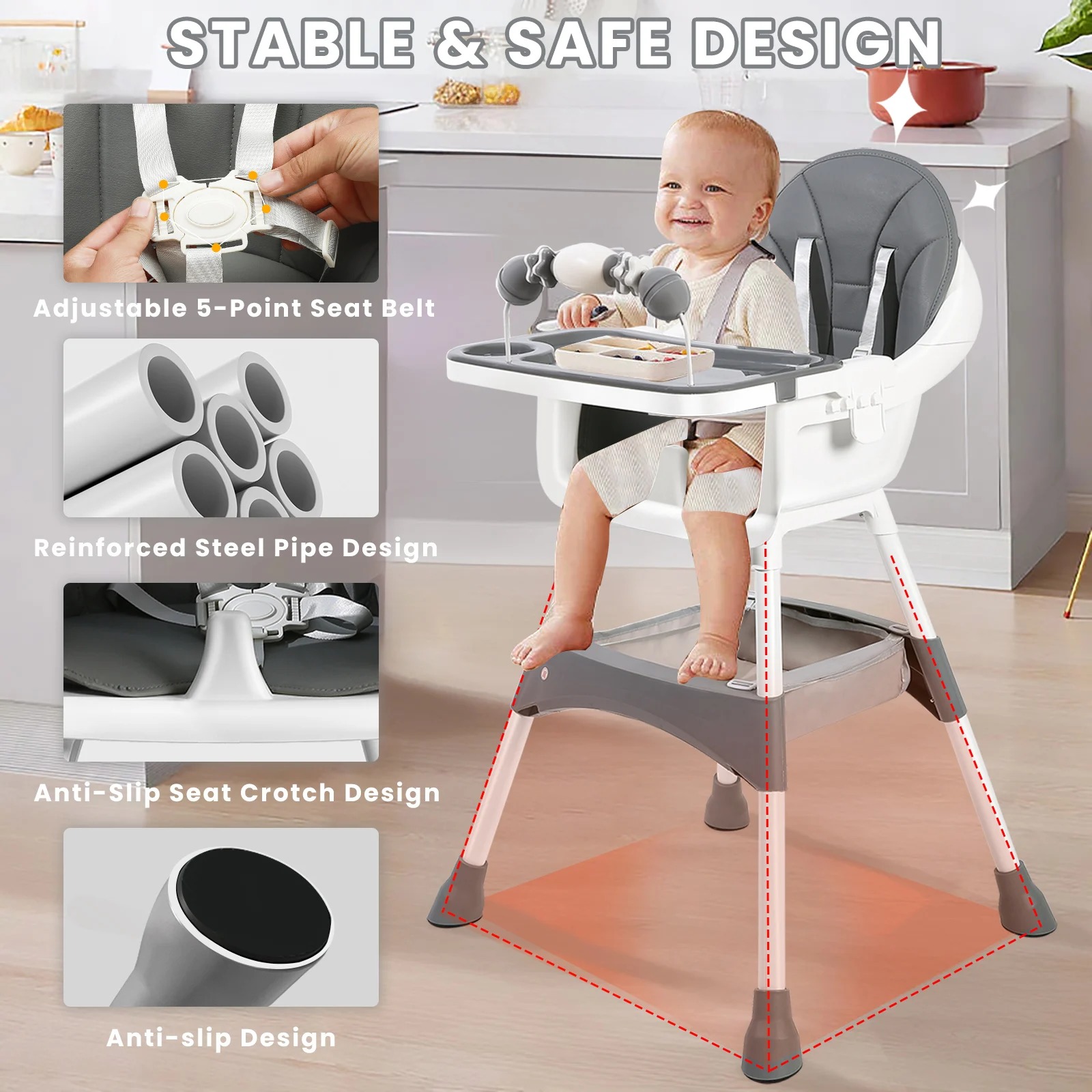 Adjustable Baby High Chair – C - Baby Nursery Bed recension och pris