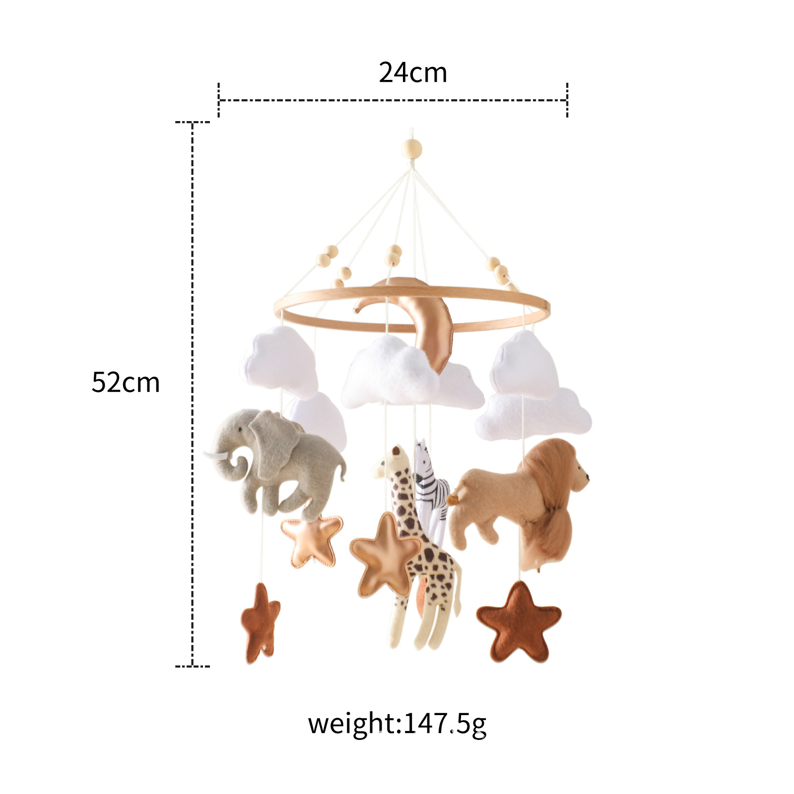 Hot Sale Nordic Handmade Felt  - Baby Nursery Bed recension och pris